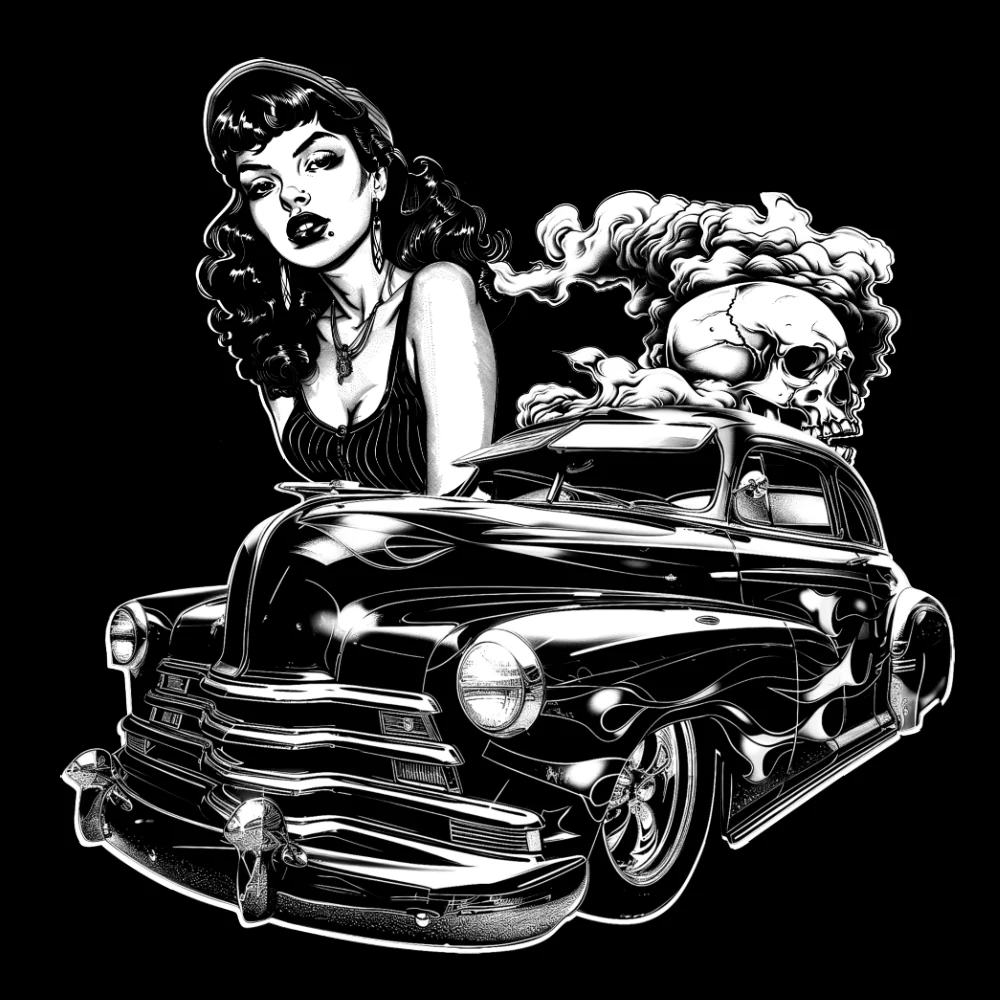 T-PAITA MUSTA - Chicano Lowrider (00 3042) - Image 2