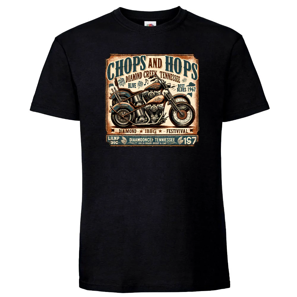 T-PAITA MUSTA - Chops & Hops (4015)