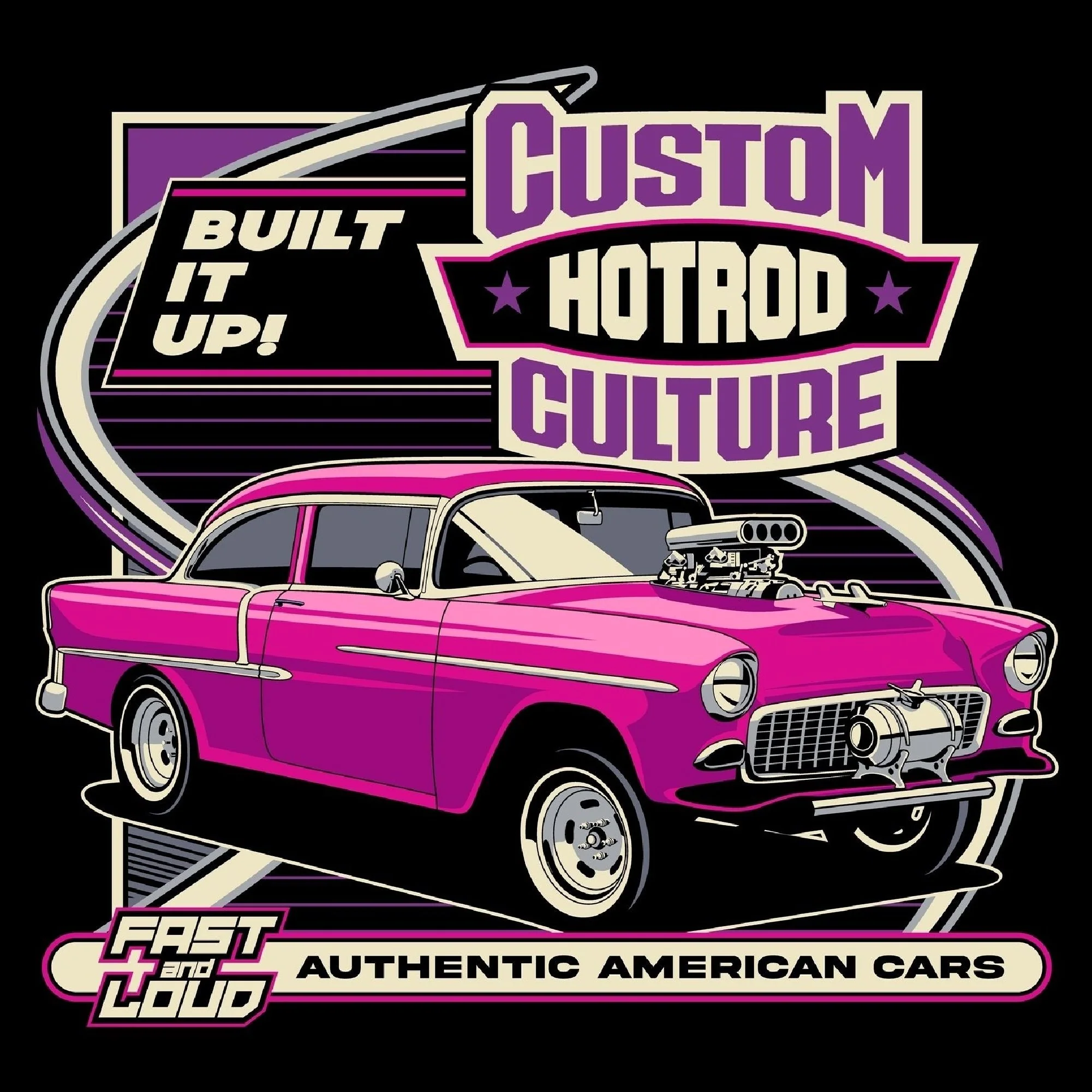 T-PAITA MUSTA - CUSTOM HOT ROD CULTURE (00 218) - Image 2