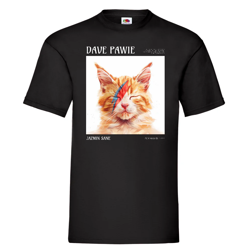 KISSABÄNDI T-PAITA MUSTA - DAVE PAWIE (2939)