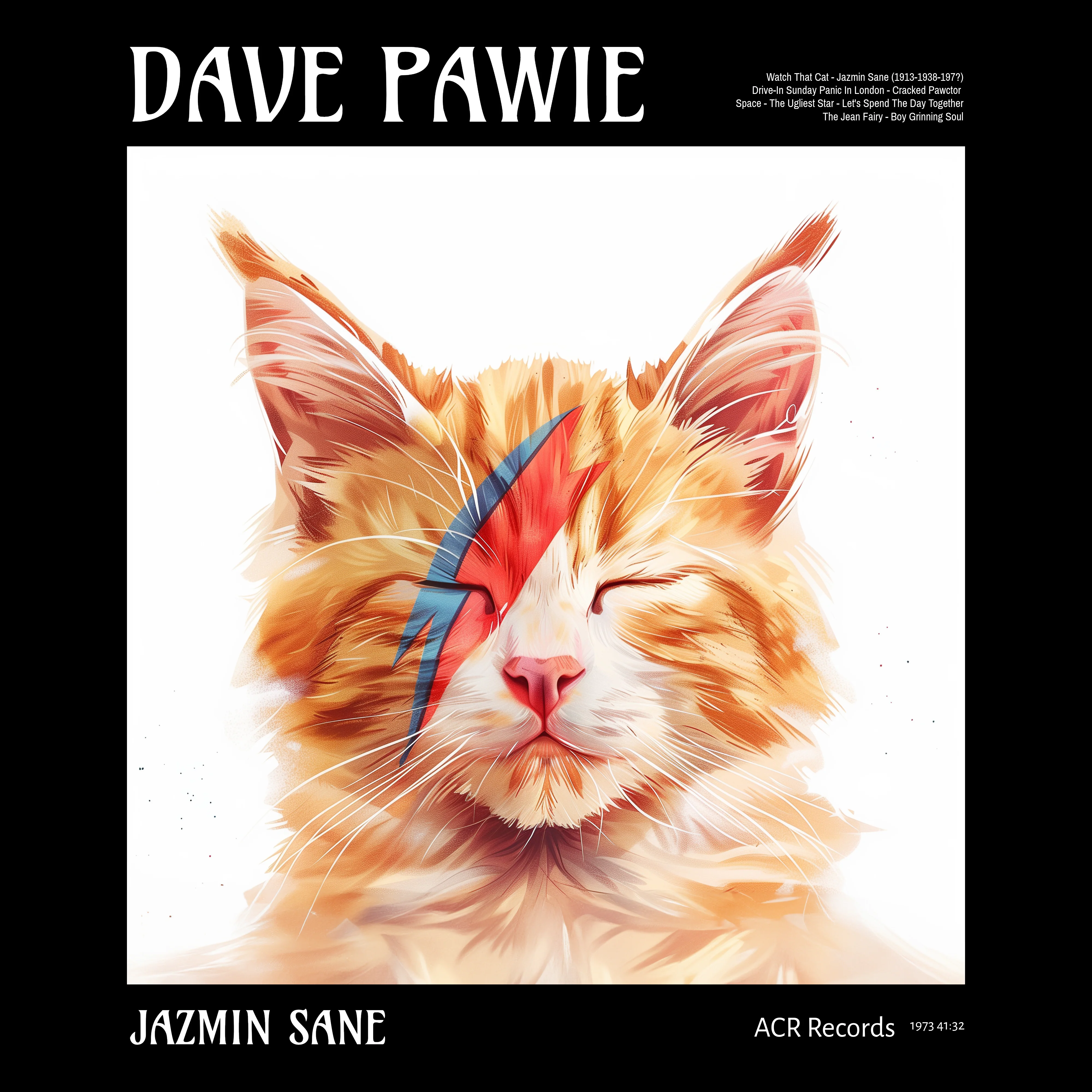 KISSABÄNDI T-PAITA MUSTA - DAVE PAWIE (2939) - Image 2