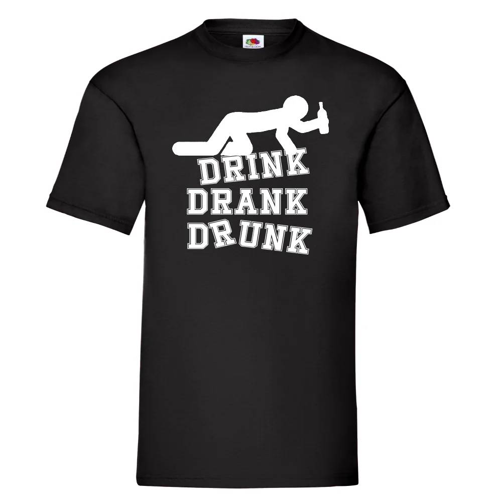 T-PAITA MUSTA - DRINK DRANK DRUNK - KAMALA LUONNE (2881)