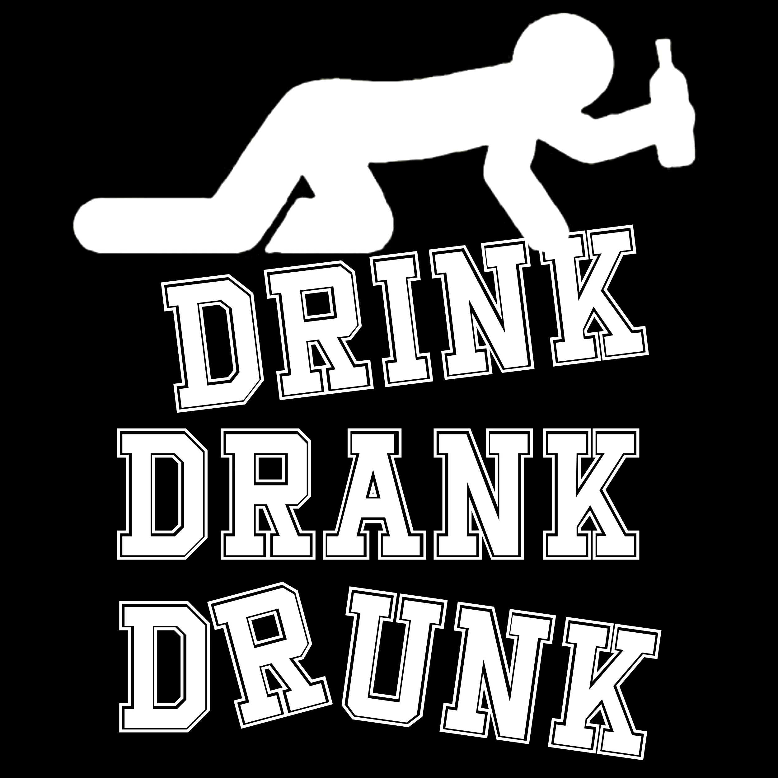 T-PAITA MUSTA - DRINK DRANK DRUNK - KAMALA LUONNE (2881) - Image 2