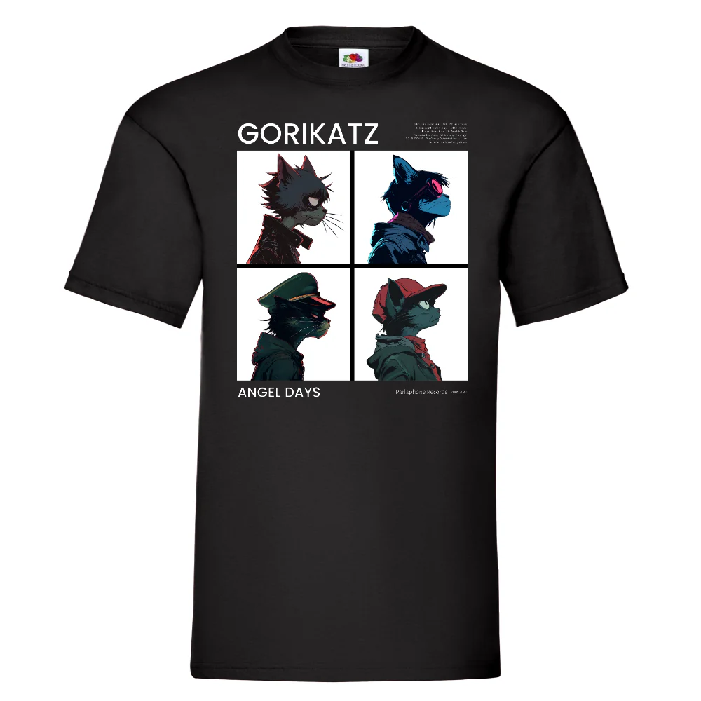 KISSABÄNDI T-PAITA MUSTA - GORIKATZ (2942)
