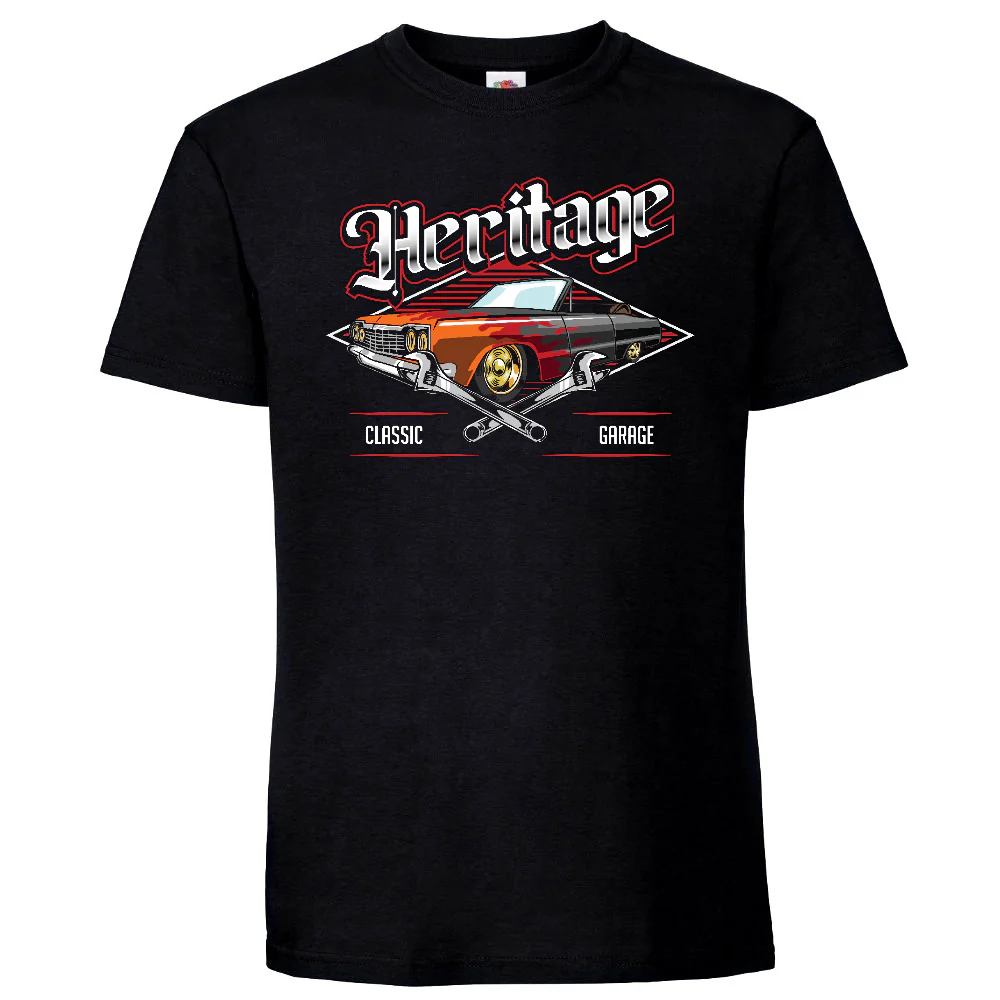T-PAITA MUSTA - HERITAGE CLASSIC GARAGE (00 828)