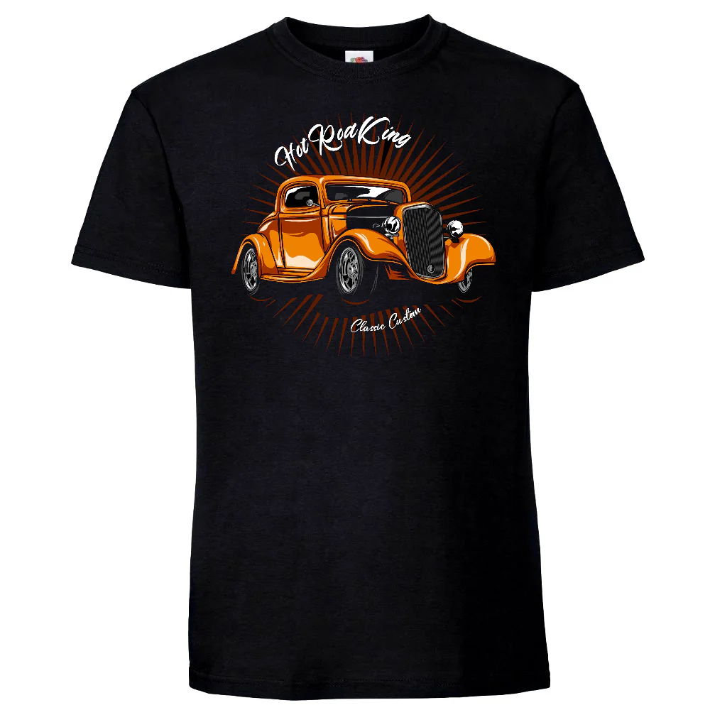 T-PAITA MUSTA - HOT ROD KING (3096)