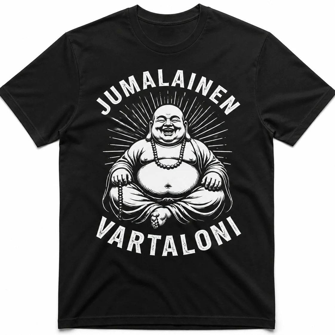 T-PAITA MUSTA - JUMALAINEN VARTALONI (00 783)