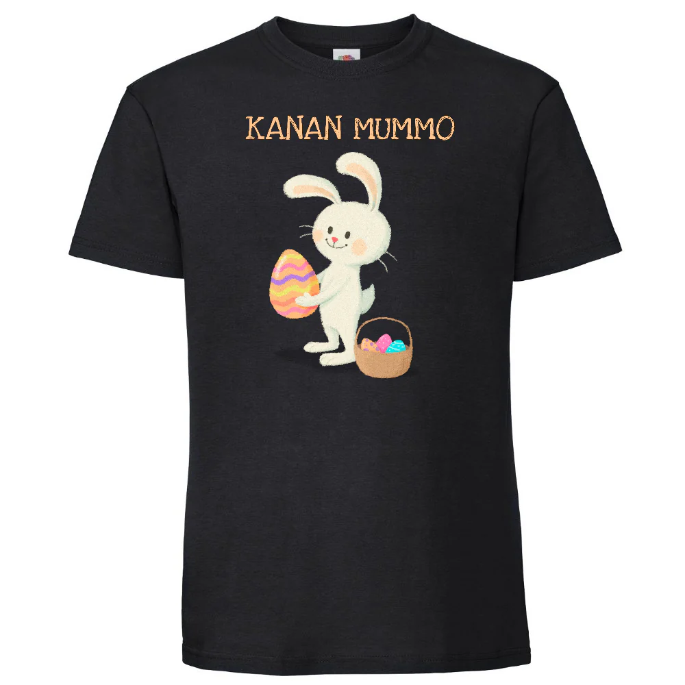 T-PAITA MUSTA PÄÄSIÄINEN - KANAN MUMMO - KAMALA LUONNE (3256)