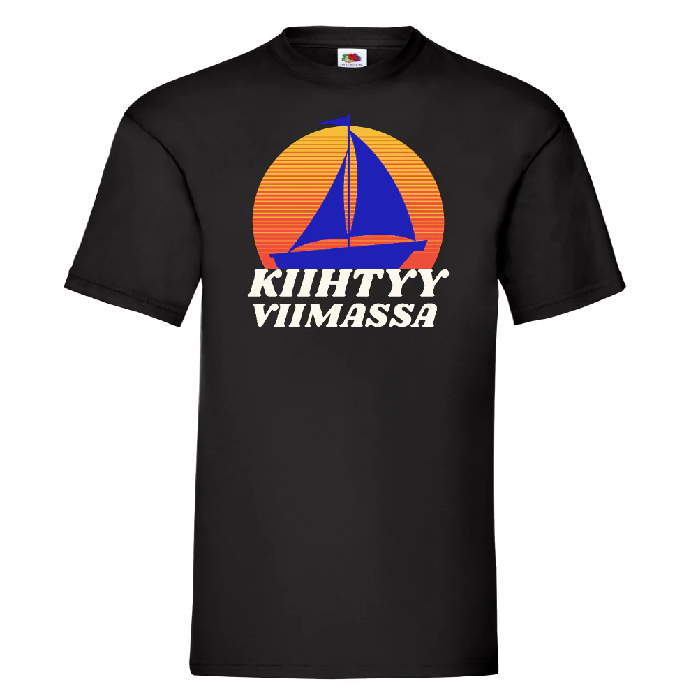 T-PAITA MUSTA - KIIHTYY VIIMASSA - KAMALA LUONNE (2857)