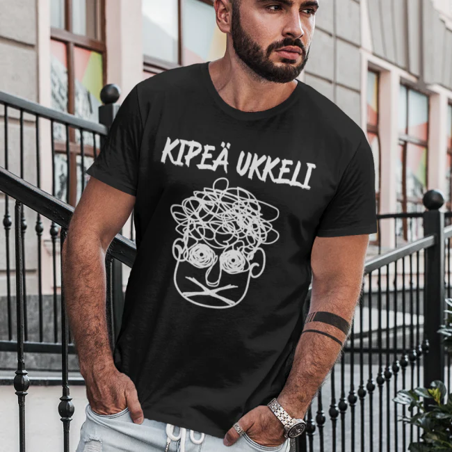 T-PAITA MUSTA - KIPEÄ UKKELI  (00 2059)