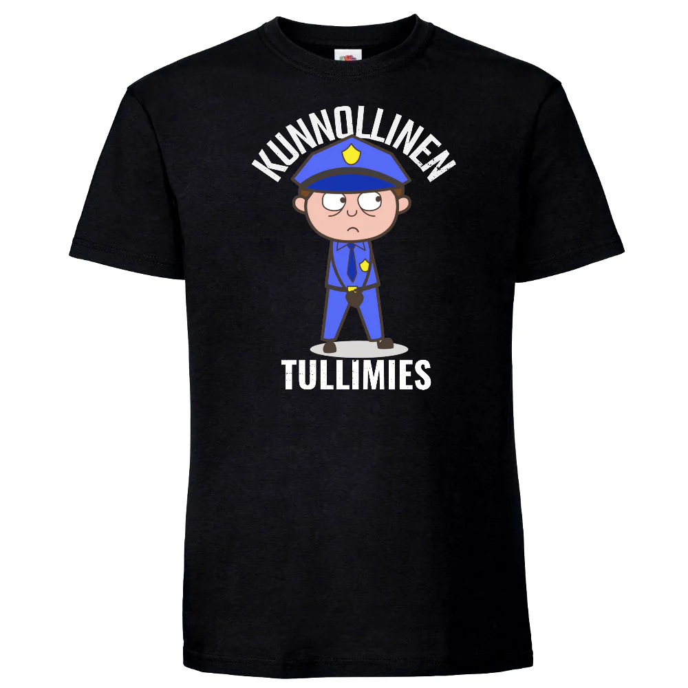 T-PAITA MUSTA - KUNNOLLINEN TULLIMIES - KAMALA LUONNE (3009)