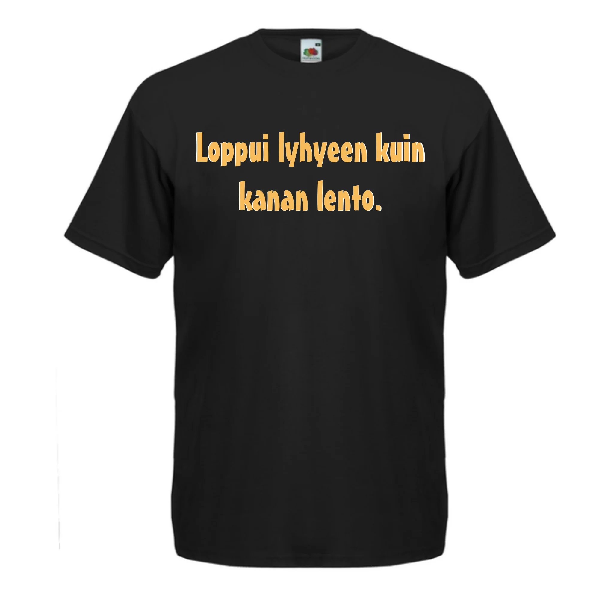 T-PAITA musta - Loppui lyhyeen kuin kanan lento. (5030)