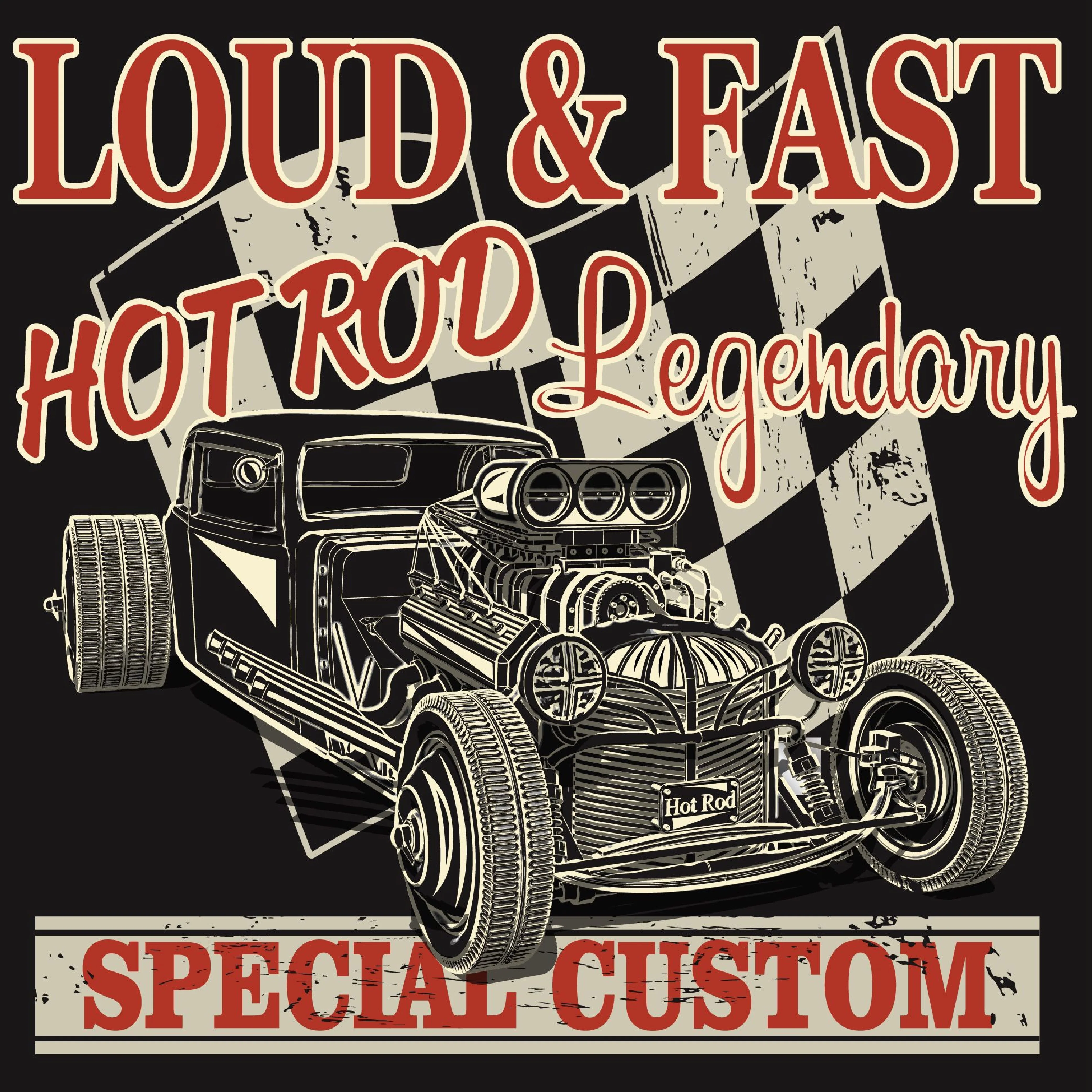 T-PAITA MUSTA - LOUD & FAST (00 1444) - Image 2
