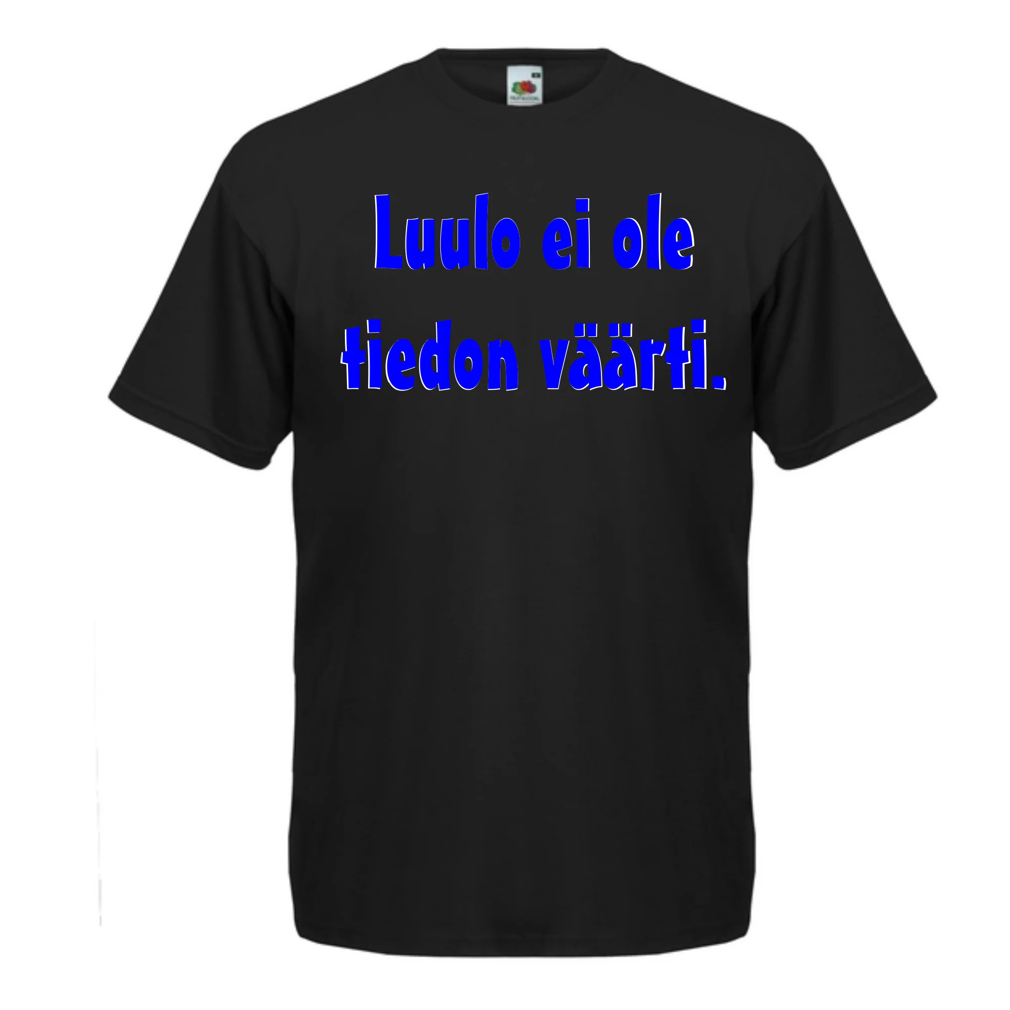 T-PAITA musta - Luulo ei ole tiedon väärti. (5029)