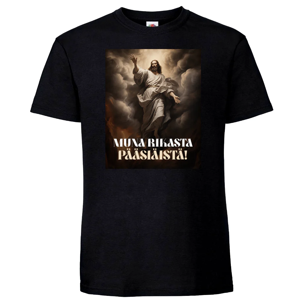 T-PAITA MUSTA PÄÄSIÄINEN - MUNA RIKASTA PÄÄSIÄISTÄ (00 79)