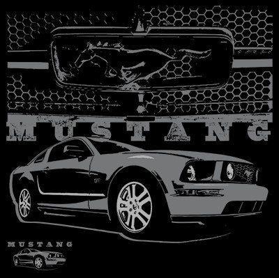 T-PAITA MUSTA - MUSTANG WITH GRILL (748) - Image 2