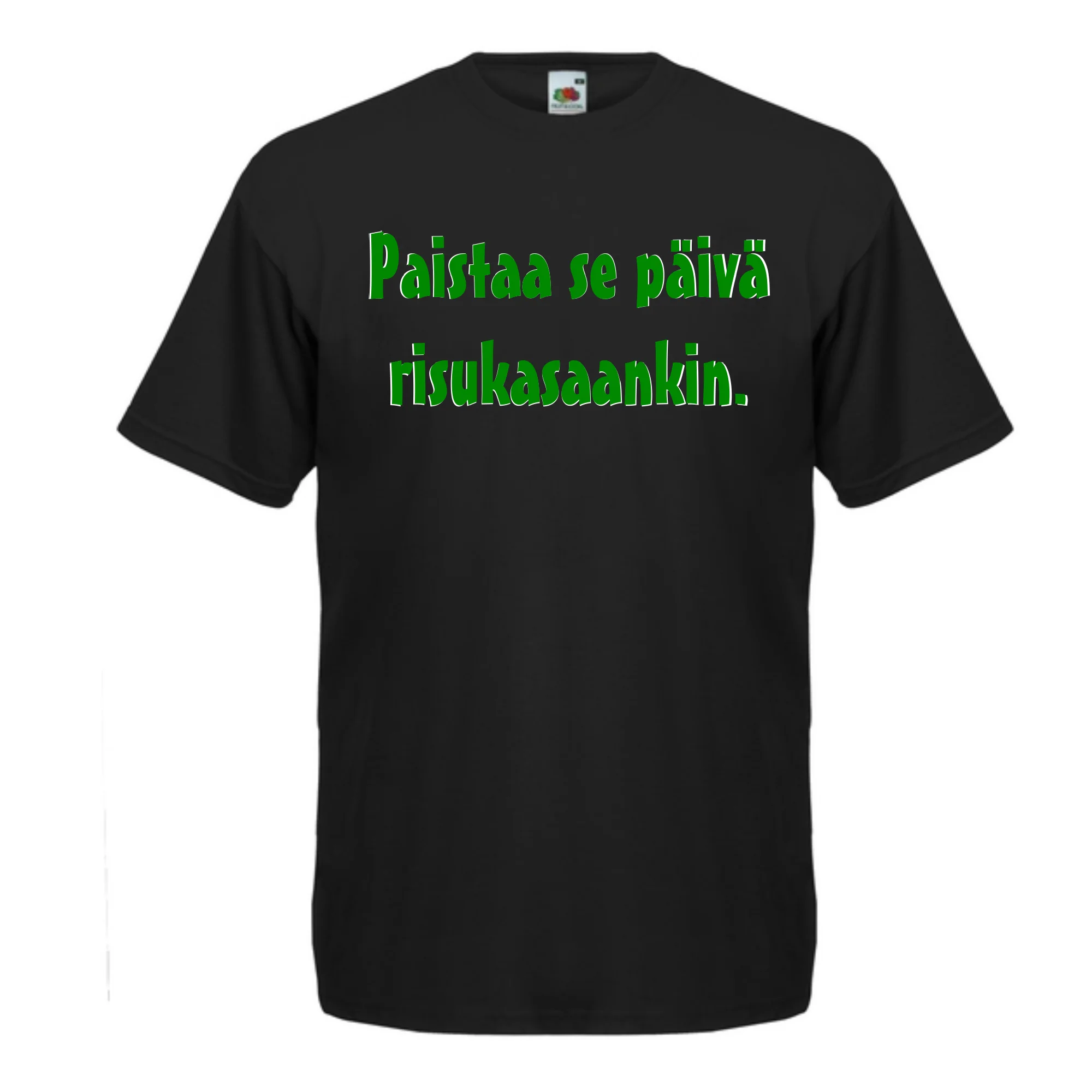 T-PAITA musta - Paistaa se päivä risukasaankin. (5017)