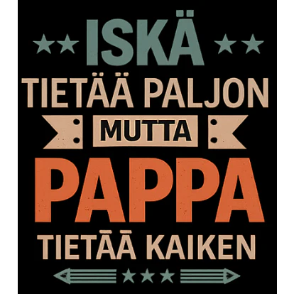 T-PAITA musta - PAPPA TIETĂĂ KAIKEN (00 762) - Image 2