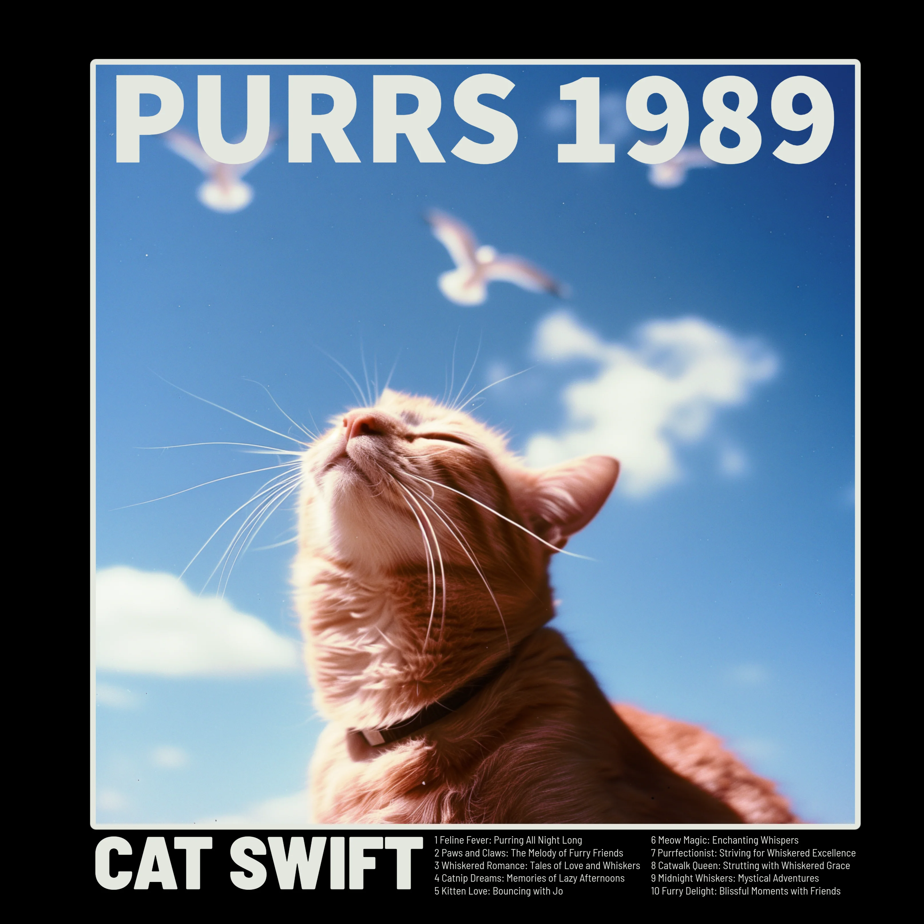 KISSABÄNDI T-PAITA MUSTA - PURRS 1989 (2947) - Image 2