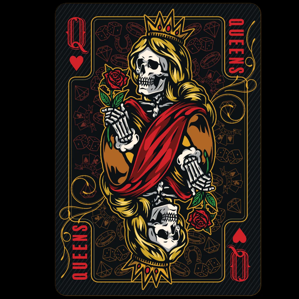 HIHATON PAITA MUSTA PELI - Queen Card (2886) - Image 2