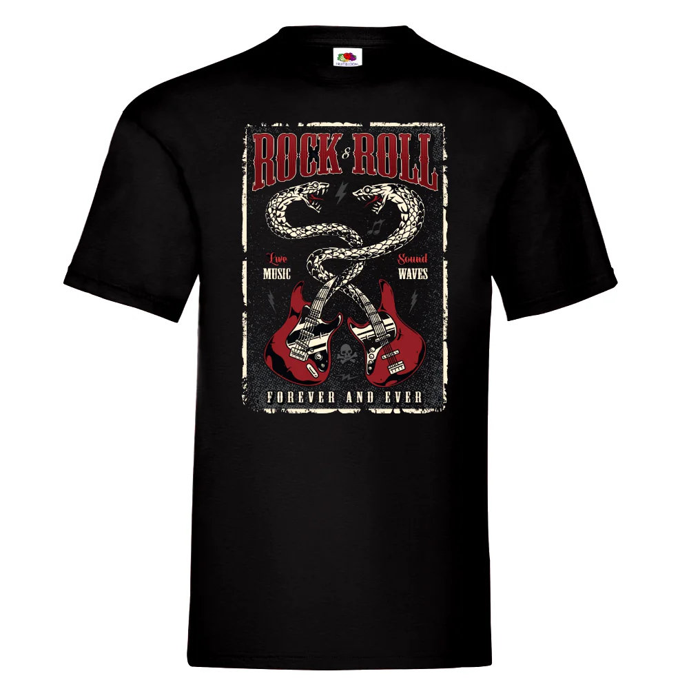 T-PAITA musta - ROCK & ROLL FOREVER AND EVER (3108)