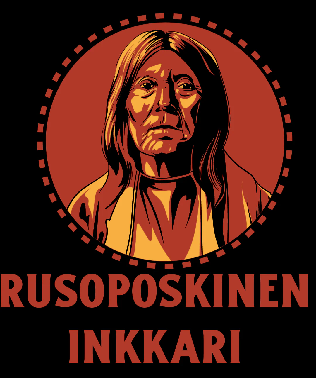 T-PAITA MUSTA - RUSOPOSKINEN INKKARI - KAMALA LUONNE (2921) - Image 2