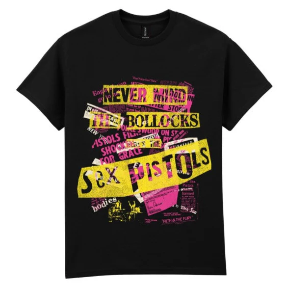 T-PAITA musta - Sex Pistols Never Mind The Bollocks (LF8708)
