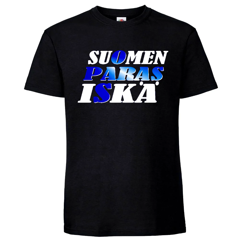 T-PAITA musta - SUOMEN PARAS ISKĂ (00 712)