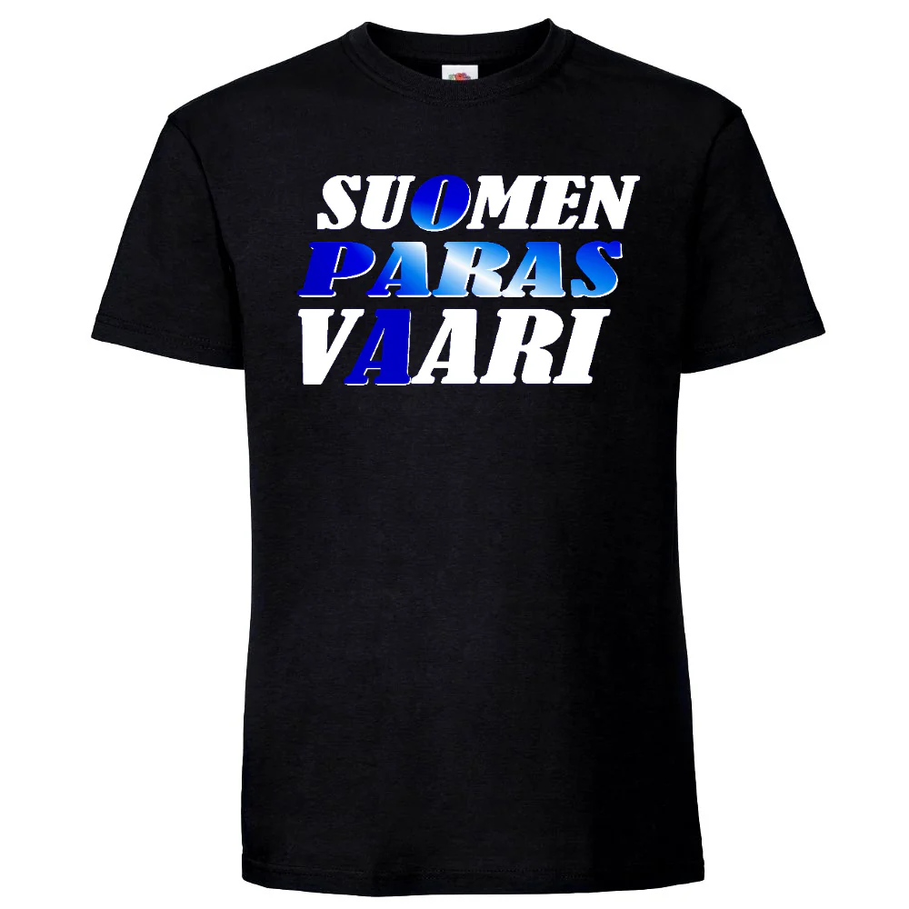 T-PAITA musta - SUOMEN PARAS VAARI (00 134)