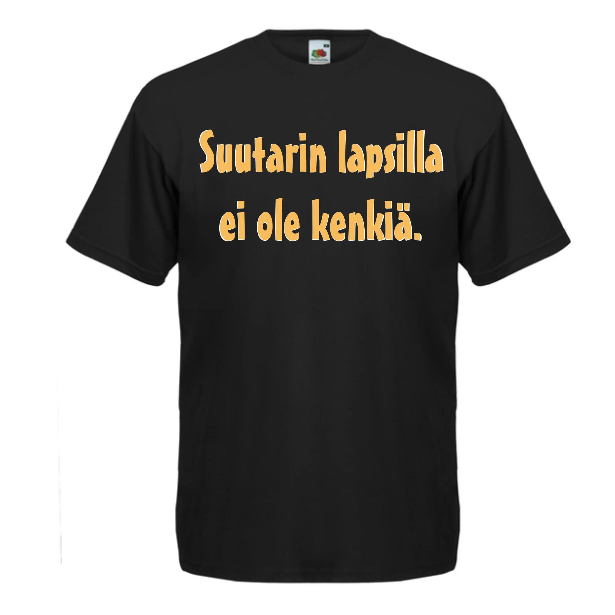 T-PAITA musta - Suutarin lapsilla ei ole kenkiä. (5012)