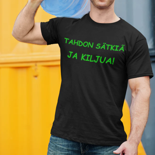 T-PAITA MUSTA - TAHDON SÄTKIÄ - KAMALA LUONNE (00 1810)