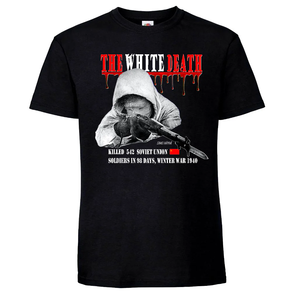 T-PAITA musta - THE WHITE DEATH  (00 664M)