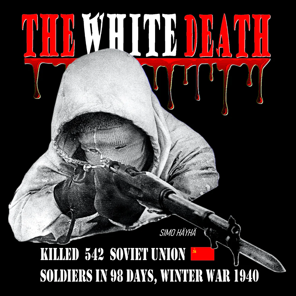 T-PAITA musta - THE WHITE DEATH  (00 664M) - Image 2