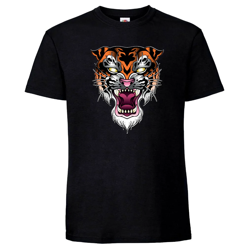 T-PAITA MUSTA - Tiger Rage (3257)