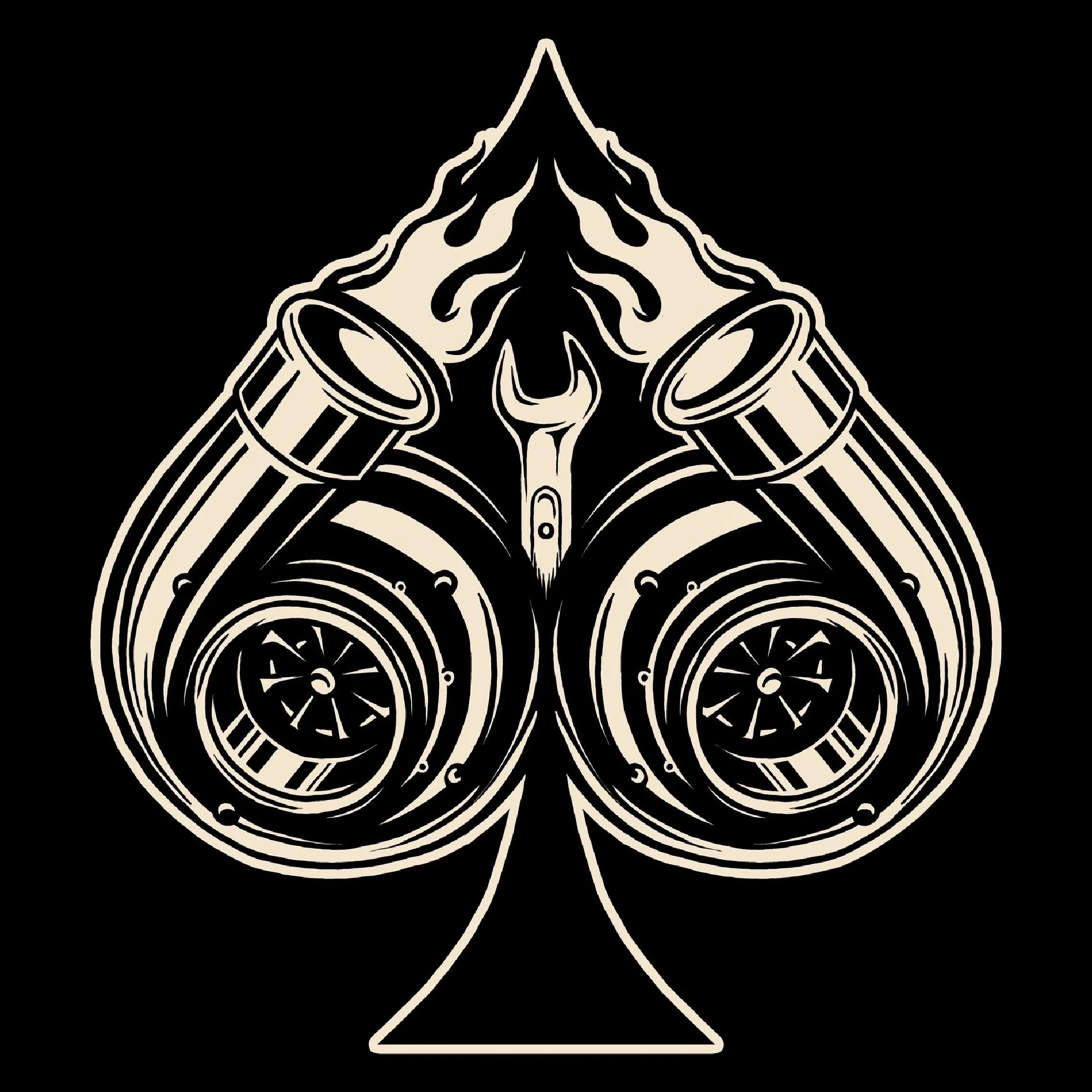 T-PAITA MUSTA - TURBO SPADE (00 2840) - Image 2