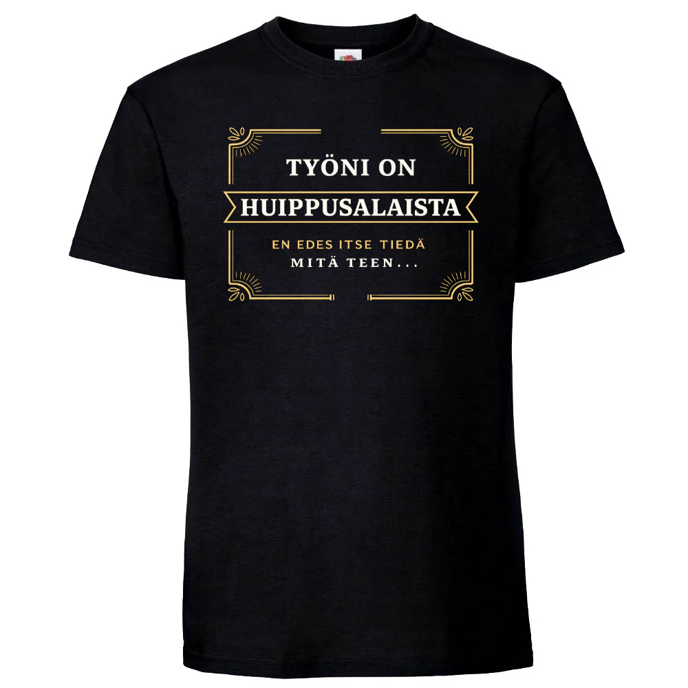 T-PAITA MUSTA - Työni on huippusalaista 00 (3223)