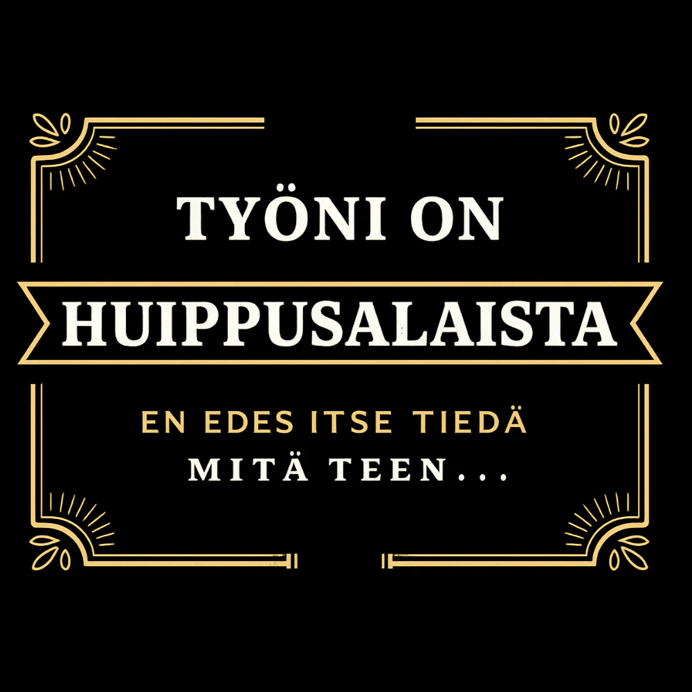 T-PAITA MUSTA - Työni on huippusalaista 00 (3223) - Image 2