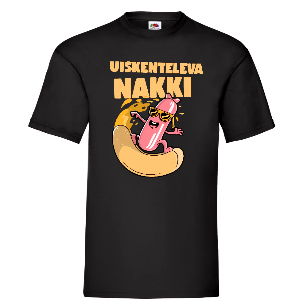 T-PAITA MUSTA - UISKENTELEVA NAKKI - KAMALA LUONNE (2919) - Image 2
