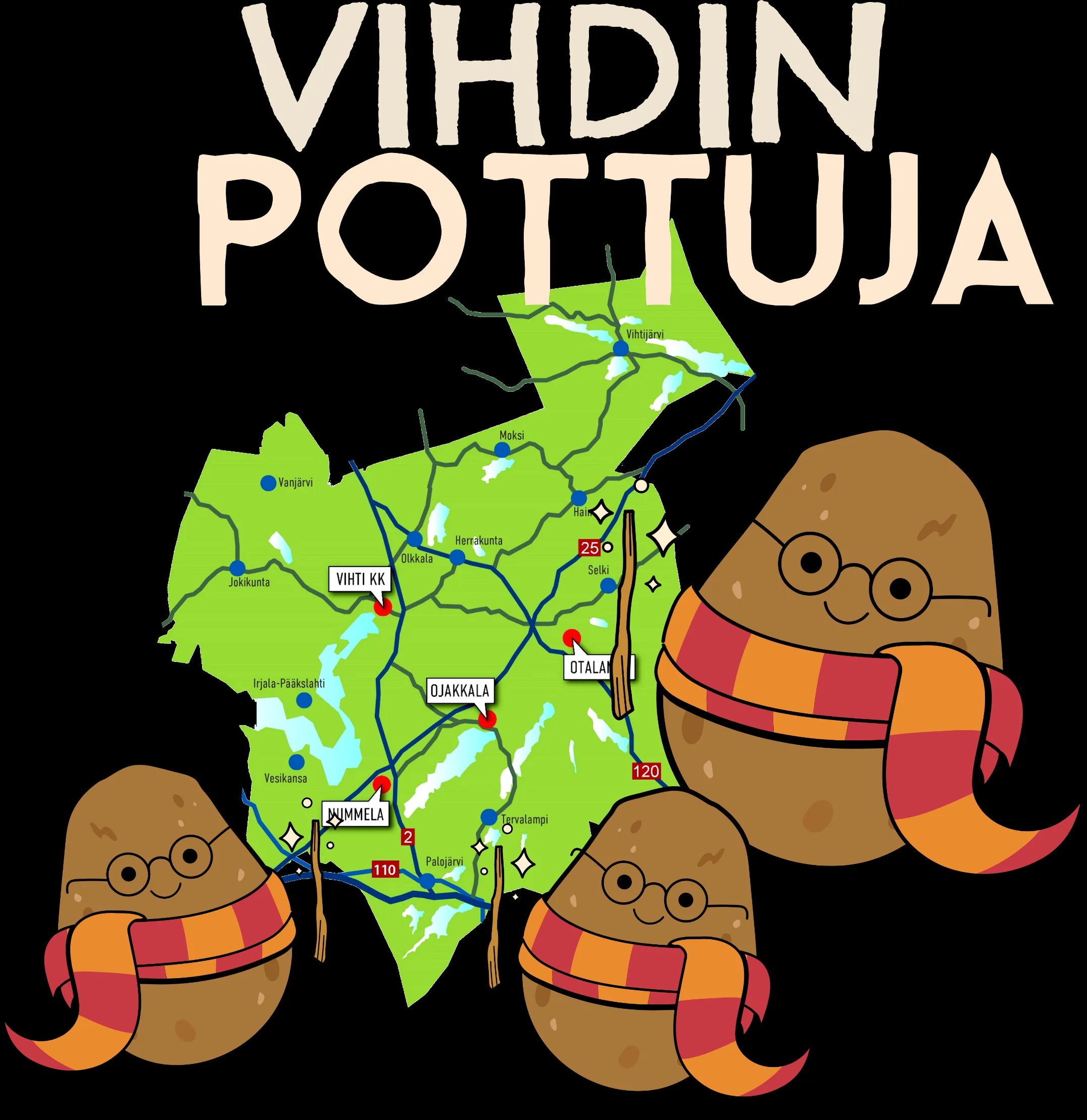 T-PAITA MUSTA - VIHDIN POTTUJA - KAMALA LUONNE (00 272a) - Image 2