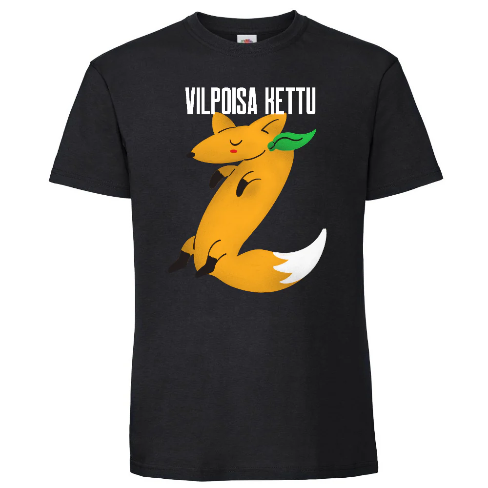T-PAITA MUSTA - VILPOISA KETTU - KAMALA LUONNE (00 2783)
