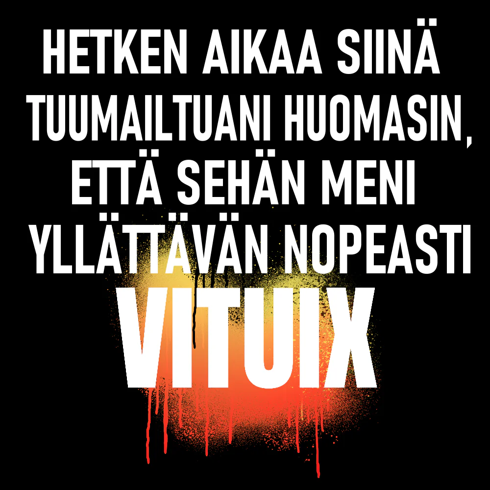 T-PAITA MUSTA - YLLĂTTĂVĂN NOPEASTI VITUIX (3277) - Image 2