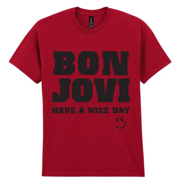 T-PAITA punainen - Bon Jovi Have a Nice Day (LF8700)