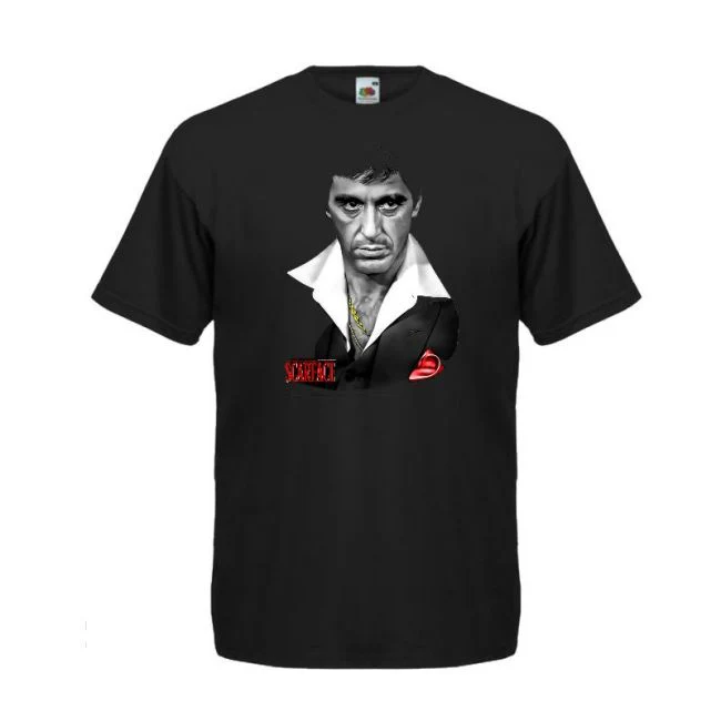 T-PAITA MUSTA - SCARFACE (1468)
