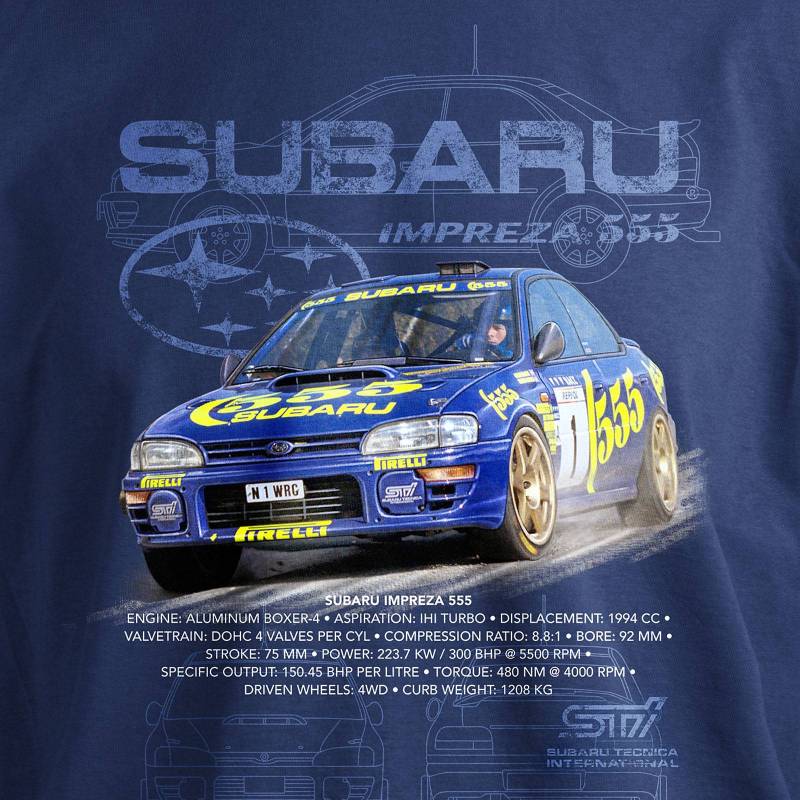 T-PAITA RALLI sininen - DC Subaru Impreza - Image 2