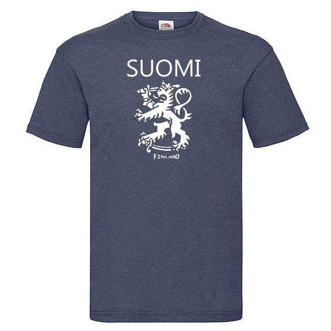 T-PAITA Suomi/Leijona/Finland Heather navy
