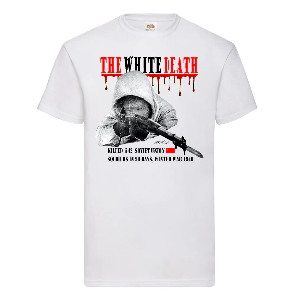 T-PAITA valkoinen - THE WHITE DEATH (00 664V)