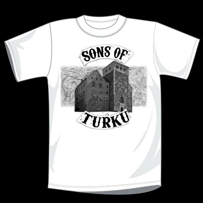 T-PAITA VALKOINEN - SONS OF TURKU kartta (3037)