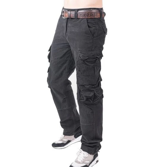 THOR STEINAR - Cargohose Ken - musta - pituus 32"