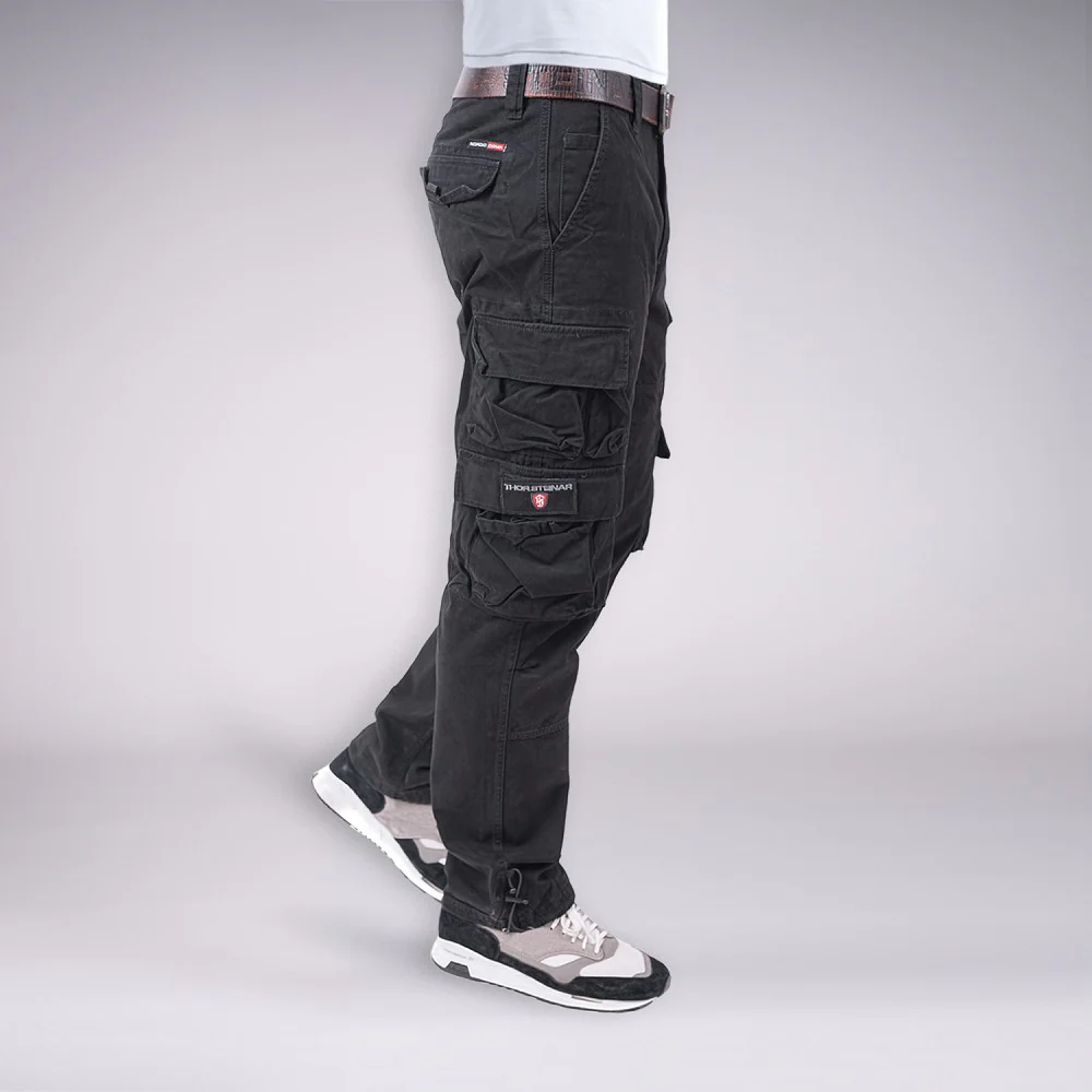 THOR STEINAR - Cargohose Ken - musta - pituus 32" - Image 5