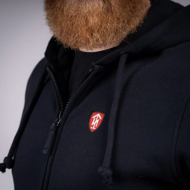 THOR STEINAR - Hooded jacket Nordrevik - vetoketjuhuppari musta - Image 4